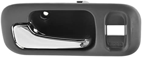 TRQ Front Interior Inside Door Handle Chrome Gray Pair Set Kit