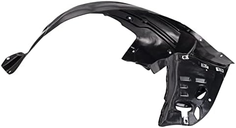 TRQ Front Right Inner Fender Liner Black Passenger Side