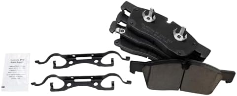 TRQ Front Brake Pads Ceramic Hardware Wear Sensor