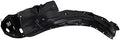 TRQ Front Right Inner Fender Liner Black Passenger Side