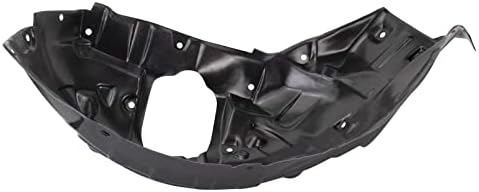 TRQ Front Right Inner Fender Liner Black Passenger Side