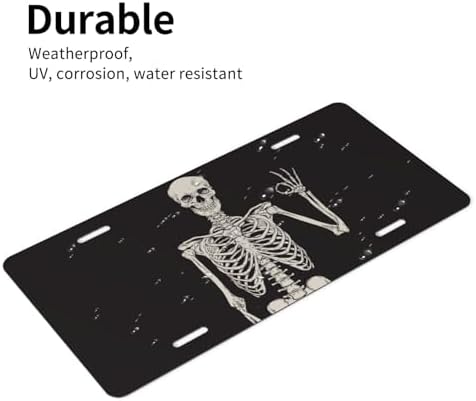 Skull Gothic Human Front License Plate 6" * 12" for Women