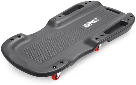 DNA Motoring 38 Inches Low Profile Plastic Rolling Garage Shop Floor Creeper with Side Pockets & 6pcs Casters, Black, TOOLS-00392 by DNAMOTORING