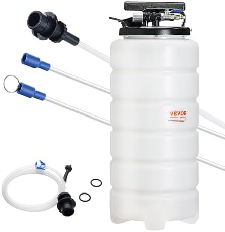 VEVOR 15L Pneumatic/Manual Fluid Extractor Pump, Oil Changer Vacuum Fluid Extractor, Oil Extractor Change Pump for Automotive, Oil Change & Fluid Change Tool with Dipstick and Suction Hose by VEVOR