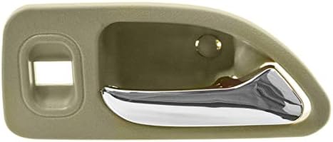 TRQ Rear Right Interior Door Handle Chrome & Beige Passenger Side
