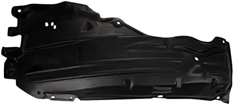 TRQ Front Right Rearward Inner Fender Liner Black Passenger Side