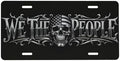 We The People Flag Skull Cool Front License Plate 6x12 Inch