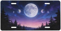 Full Moon Front License Plate Aluminum Decorative License Plates
