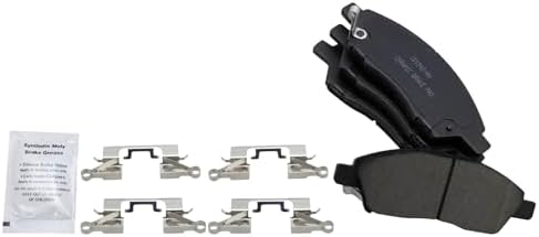 TRQ Front Brake Pads Ceramic Hardware Wear Sensor