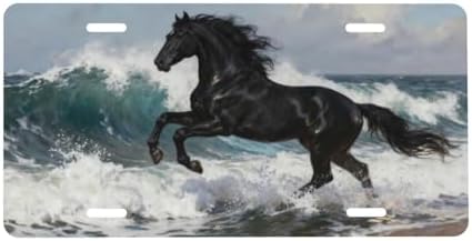 Dark Horse Sea Front License Plate Car Decorative License Plates