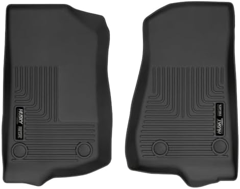 Husky Liners Weatherbeater Floor Mats | Fits 2018-2026 Jeep Wrangler JK/JL & 2020-2026 Jeep Gladiator | Front Row, 2-pc Black - 13021