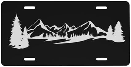 Mountains Forest Front License Plate 6" * 12" for Women