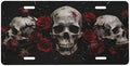 Gothic Skulls Front License Plate Aluminum Decorative License Plates