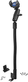ARKON Mounts RoadVise Heavy-Duty Seat Rail or Floor Phone Mount | Durable Phone Holder | Flexible 18" Arm | 3.75" Shaft for Fine Tuning | Compatible with iPhone, Samsung, Google, & More | RVRM8825AL
