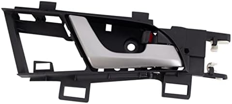 TRQ Front Right Interior Door Handle Black Housing with Silver Lever