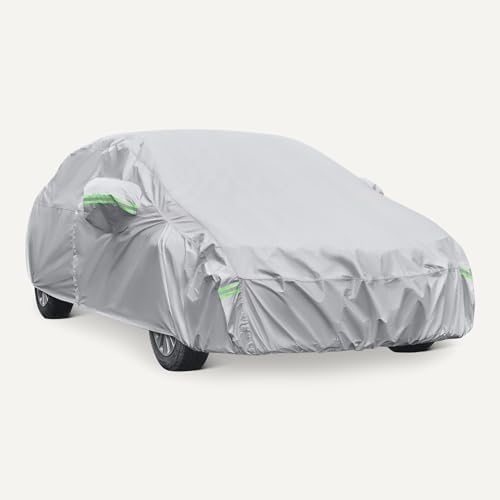 Amazon Basics Full Car Cover, Fits Vehicles 181-190", Silver