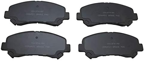 TRQ Front Brake Pads Ceramic Hardware Wear Sensor