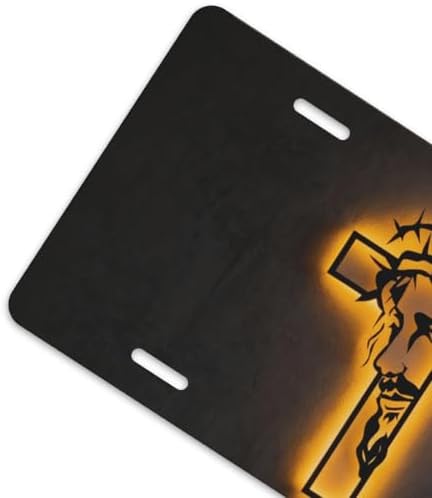 Jesus Christ Cross Cool Front License Plate 6x12 Inch