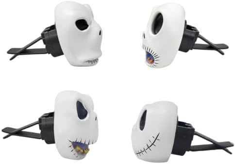 GENANY 3D Resin 4 Pack Skeleton Car Air Freshener Clip, Hand Painted Bones