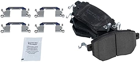 TRQ Front Brake Pads Ceramic Hardware Wear Sensor