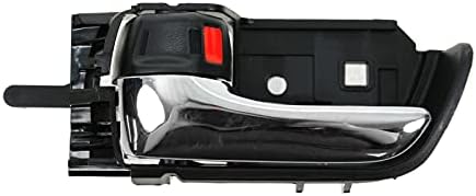 TRQ Chrome & Black Interior Inside Door Handle Pair Set of 2