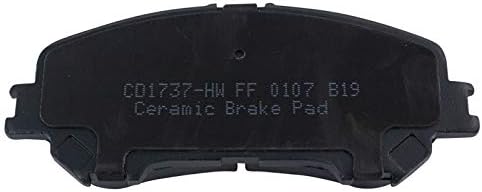 TRQ Front Brake Pads Ceramic Hardware Wear Sensor