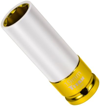Titan 21092 1/2-Inch Drive x 19mm Non-marring Impact Deep Lug Nut Socket by Titan