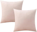 VAKADO 20x20 Set of 2 Velvet Throw Pillow Covers Decorative Cozy Square Soft Solid Cushion Cases Home Decorations for Sofa Couch Teen Bedroom Car, Pink by VAKADO