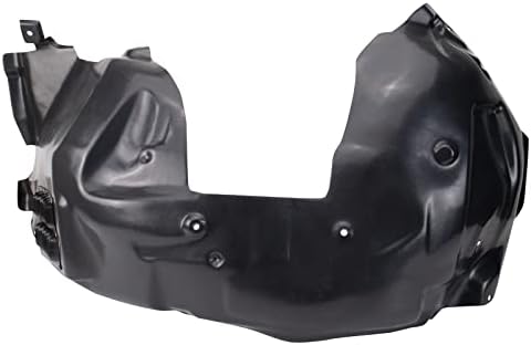 TRQ Front Right Inner Fender Liner Black Passenger Side