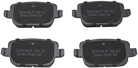 TRQ Rear Brake Pads Ceramic Hardware