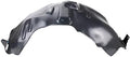 TRQ Front Right Inner Fender Liner Black Passenger Side