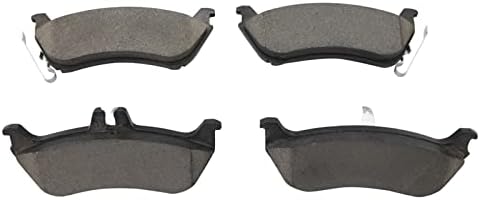 TRQ Rear Ceramic Brake Pad Set Includes Contact Point Grease and Hardware