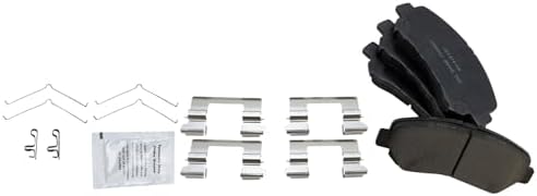 TRQ Front Brake Pads Ceramic Hardware Wear Sensor