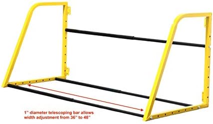 MaxxHaul 50256 Heavy‑Duty Adjustable Wall‑Mount Tire Storage Rack – Telescoping 32–48″ Width, 375 lb Capacity, Powder‑Coated Steel, 51.75″W x 28″D x 28″H – Garage/Shop - Image 5