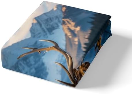 Feelyou Deer Bed Sheets Set Twin Size Wild Animal Sheet Set for Kids Boys Girls Decor Forest Sheets with Deep Pocket Fitted Sheet Sapphire - Image 5