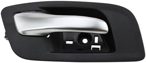 TRQ Front Right Interior Door Handle Silver & Black Passenger Side
