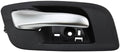 TRQ Front Right Interior Door Handle Silver & Black Passenger Side