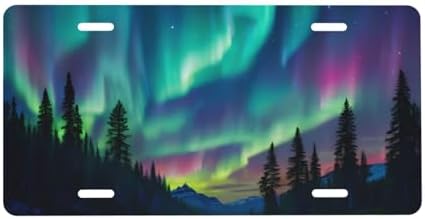 Aurora Borealis Front License Plate 6" * 12" for Women