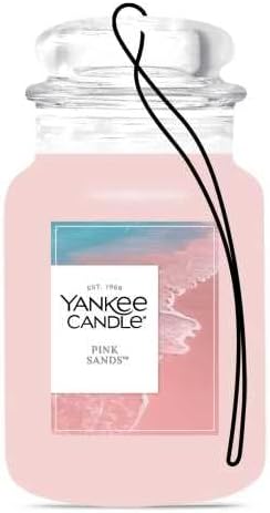 Yankee Candle Classic Paper Car Jar Air Freshener, Hanging Car Freshener, Long Lasting Car Fragrance, Pink Sands (Pack of 6) - Image 3