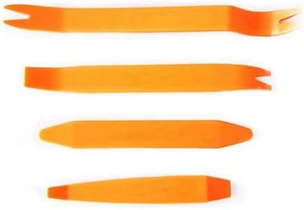 Plastic Auto Dismantle Tools Kit Car Radio Door Clip Panel Trim Dash Audio Removal Installer Pry Kit Refit Set(4PCS Yellow) by Unknown