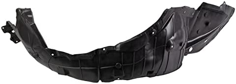 TRQ Front Right Inner Fender Liner Black Passenger Side