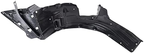 TRQ Front Right Inner Fender Liner Black Passenger Side