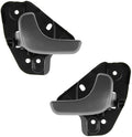 TRQ Door Handle Front Inner Inside Gray Pair