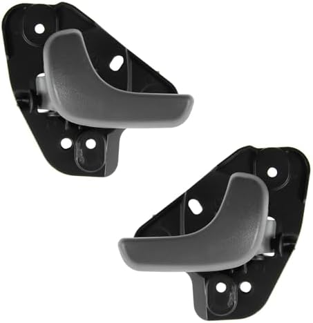 TRQ Door Handle Front Inner Inside Gray Pair