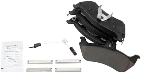 TRQ Rear Ceramic Brake Pad Set Includes Contact Point Grease and Hardware