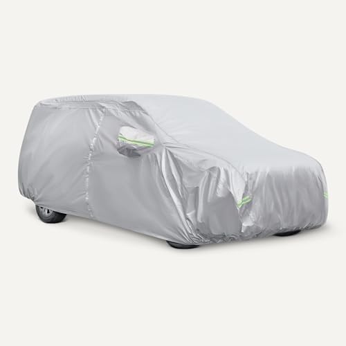 Amazon Basics Full Car Cover, Fits SUV Vehicles up to 193", Silver