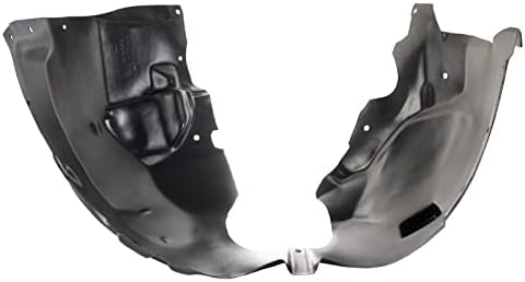 TRQ Front Right Inner Fender Liner Black Passenger Side