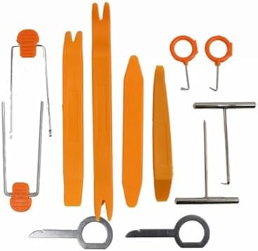 Plastic Auto Dismantle Tools Kit Car Radio Door Clip Panel Trim Dash Audio Removal Installer Pry Kit Refit Set(12PCS Yellow) by Unknown