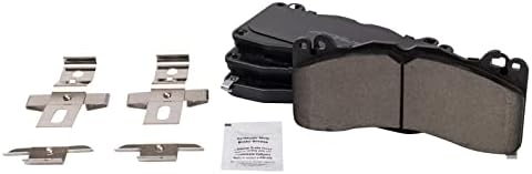 TRQ Front Ceramic Brake Pad Set Includes Contact Point Grease and Hardware