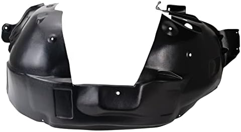 TRQ Front Right Inner Fender Liner Black Passenger Side